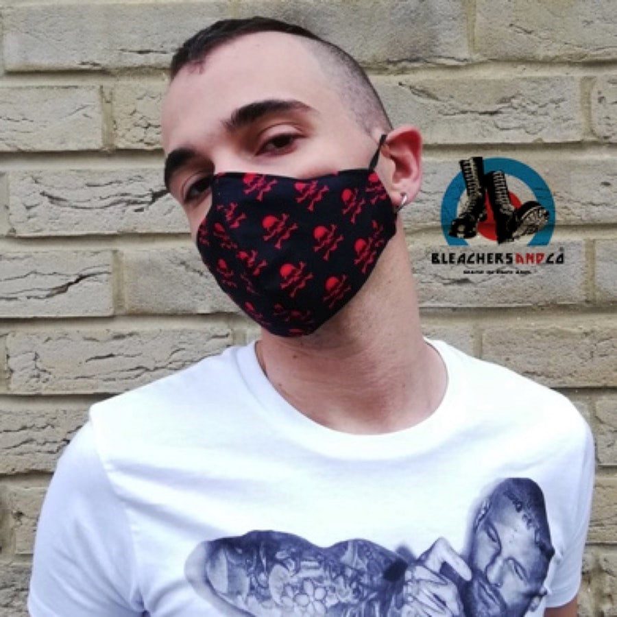 Gesichtsmaske Denim, Camouflage &amp; Prints mit eingebautem Filter