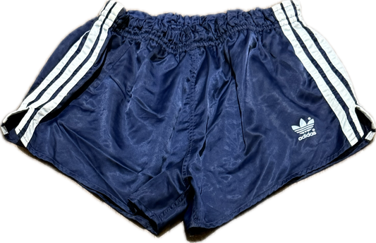 Adidas short de football en satin bleu M