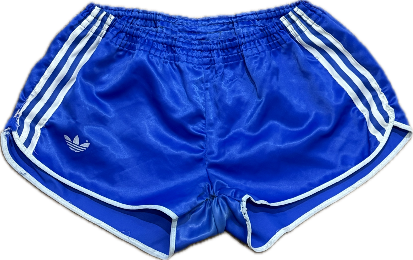 Adidas satin football shorts blue - Small Rare!
