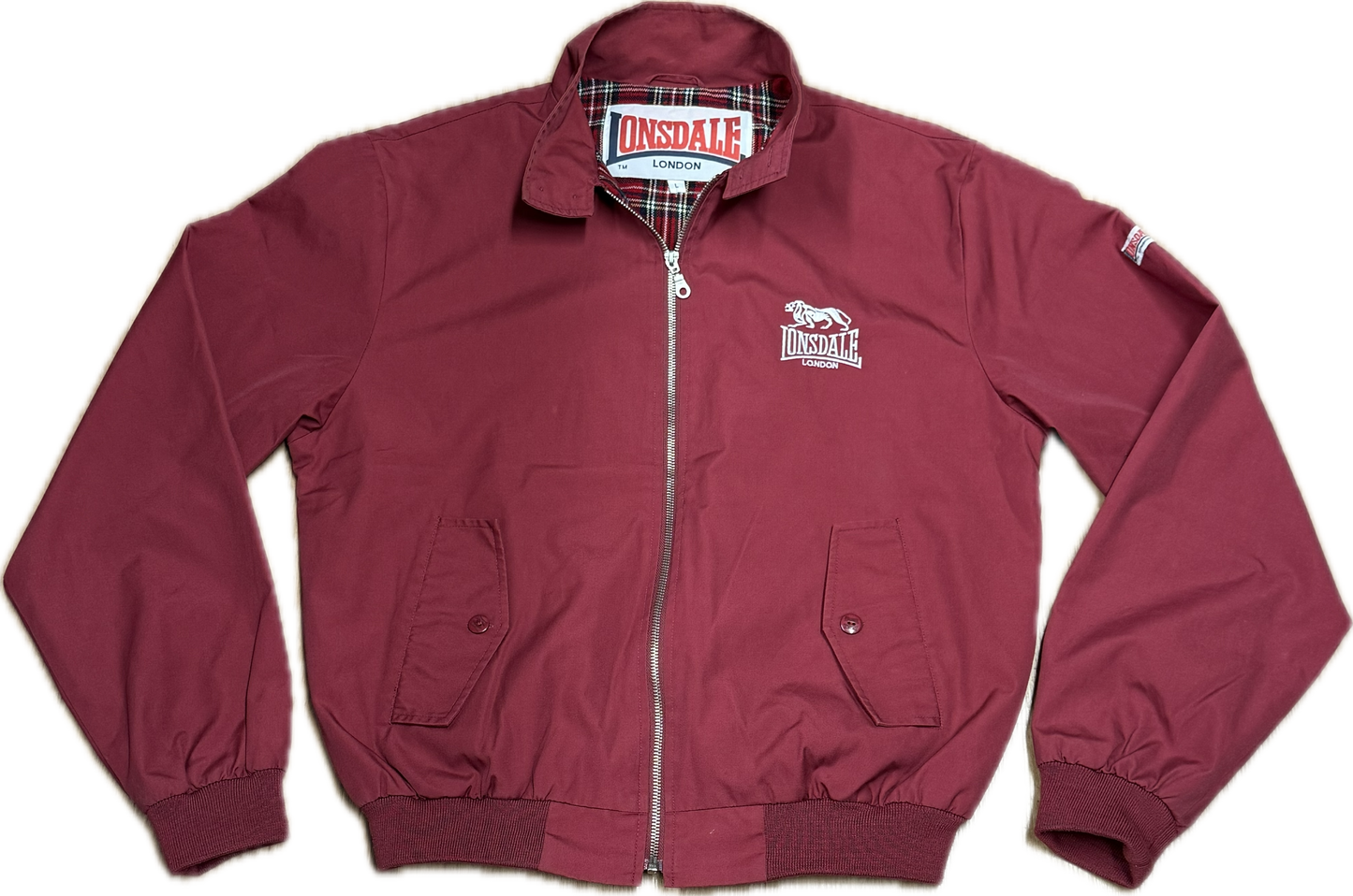 Lonsdale Harrington Jacket Burgundy - Large