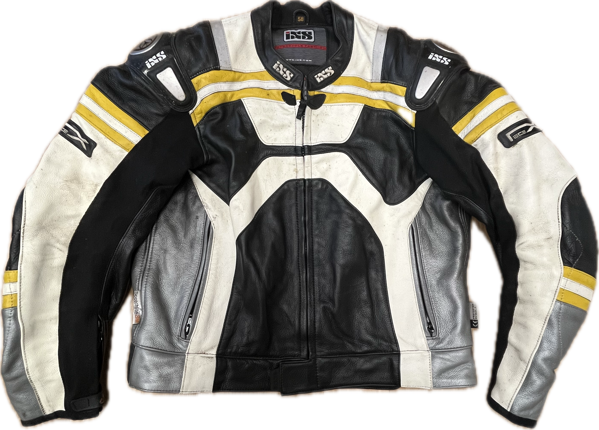 ジャケット・アウター Leather Motorcycle Jacket Vintage IXS' Vintage Biker Leather Jacket -XXL- – Bleachers and Co.