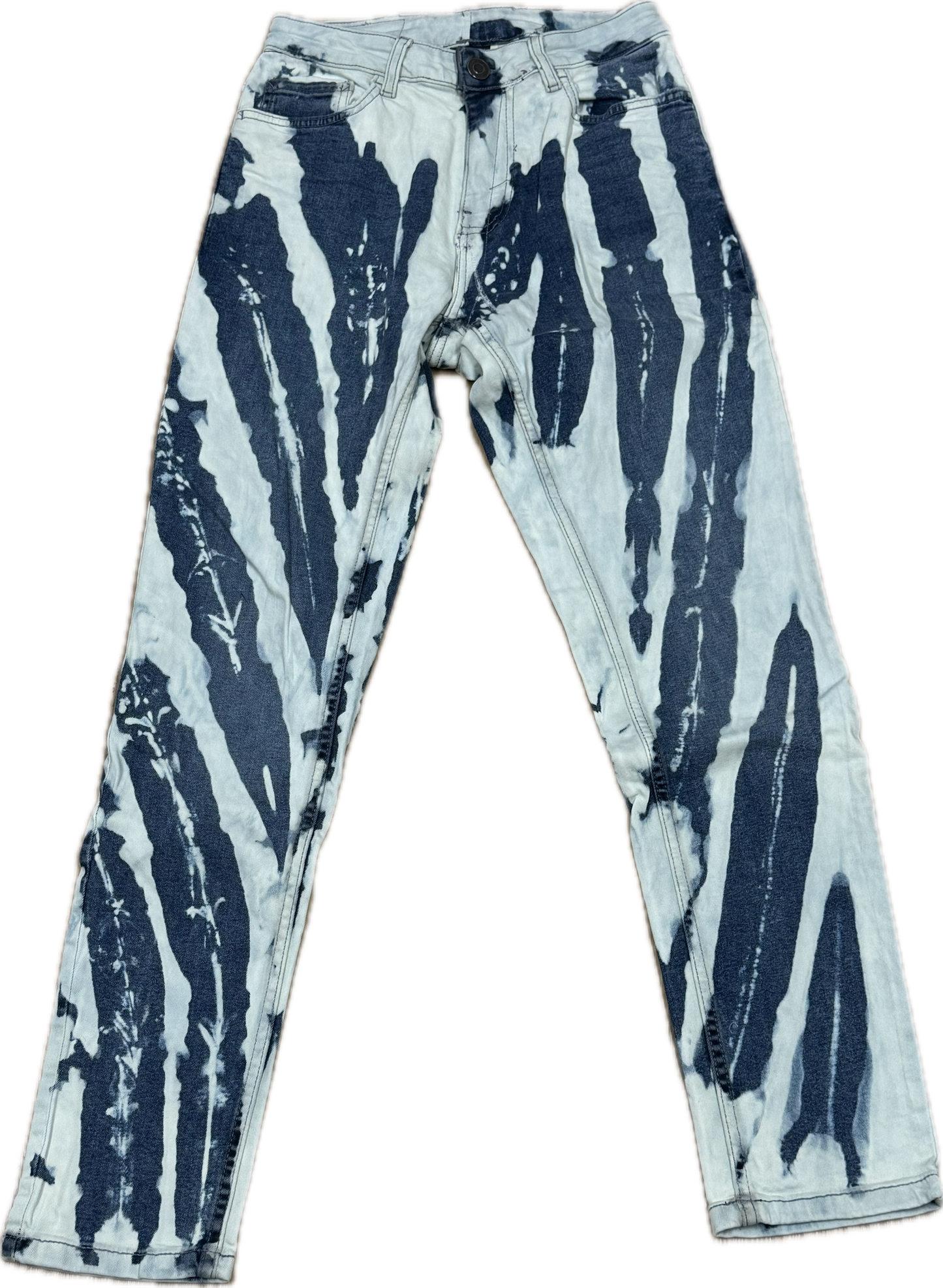 Blue Bleachers Taille skinny extensible 30/31"
