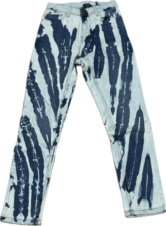 Skinny fit stretch denim Bleachers with full zip - 27" waist