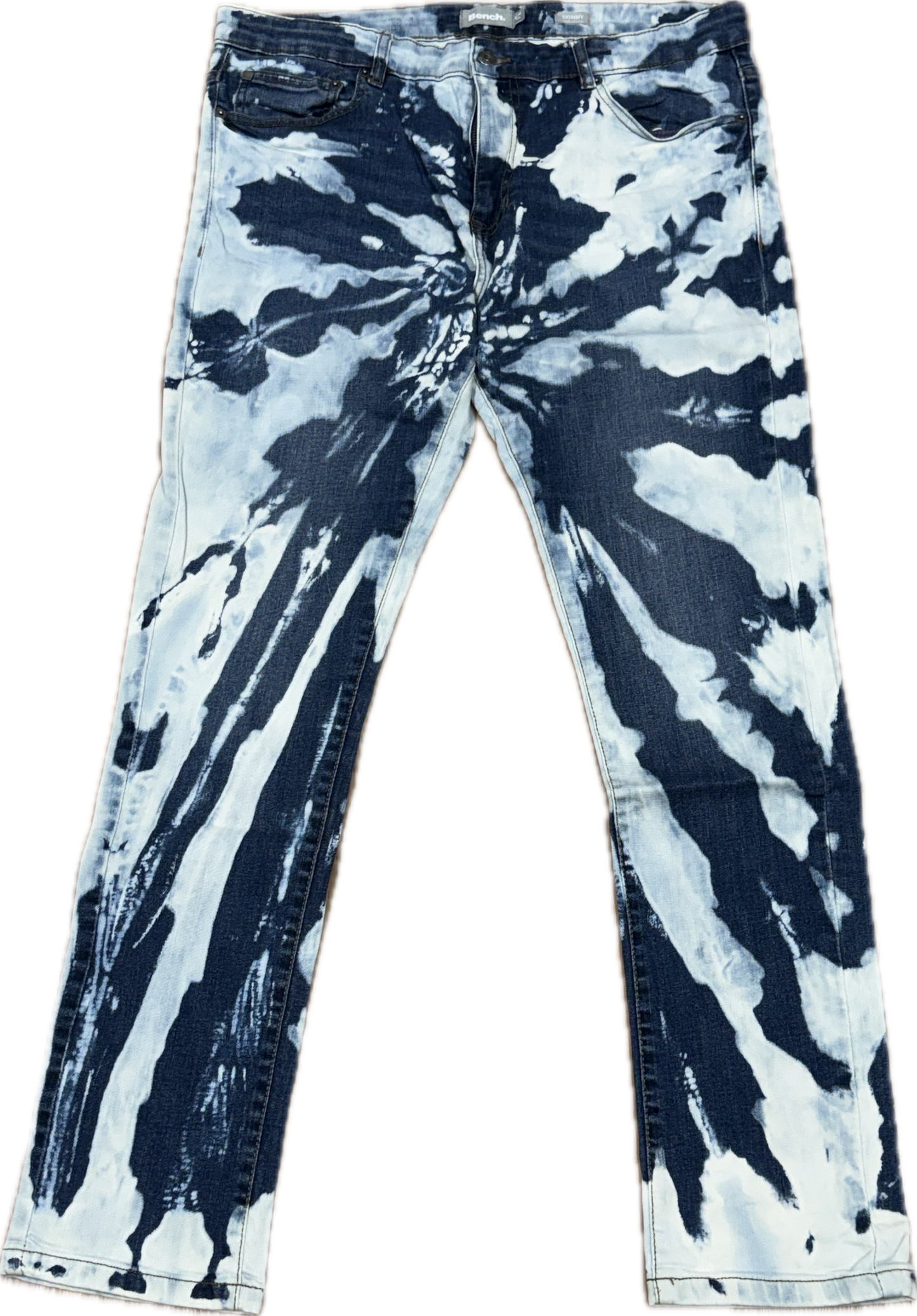 Blue Bleachers Taille skinny extensible 30/31"