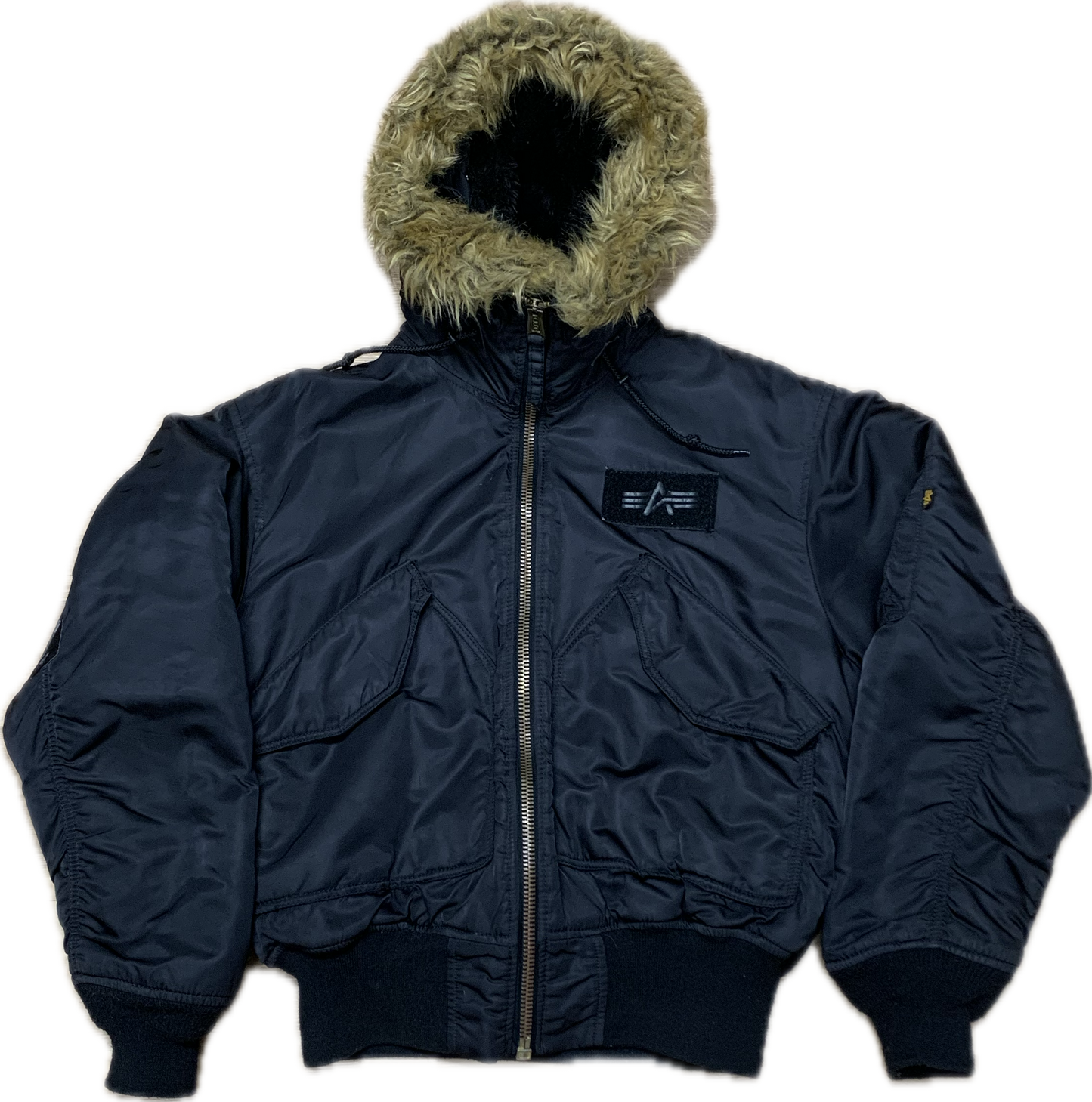 🔥 Alpha Industries hooded CWU-45 flight jacket Medium - Black