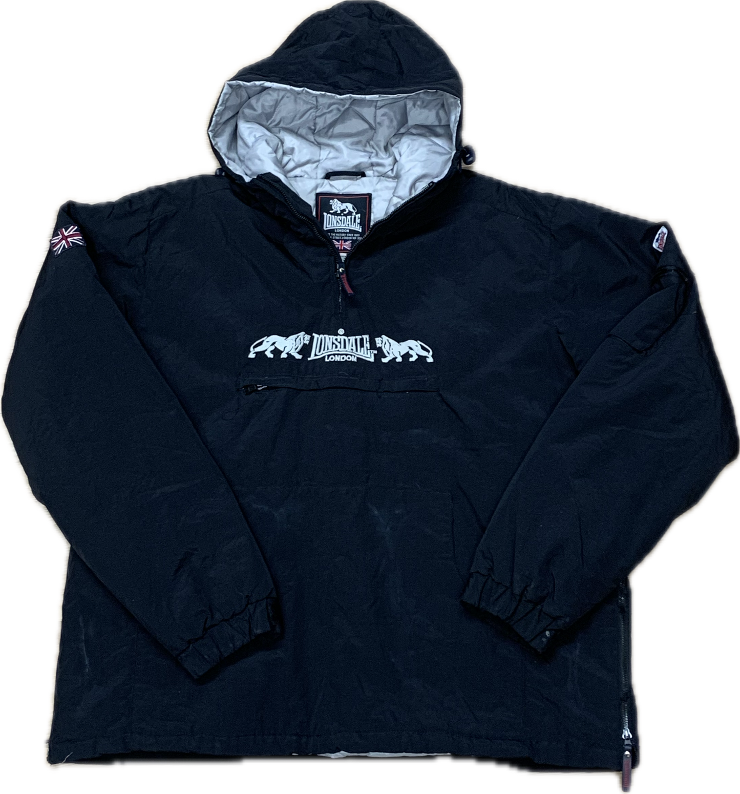 🔥 Lonsdale Pullover Jacket Large - Black