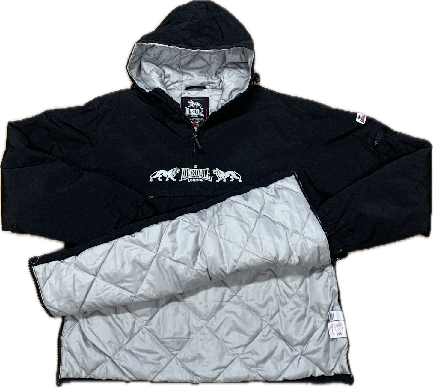 🔥 Lonsdale Pullover Jacket Large - Black