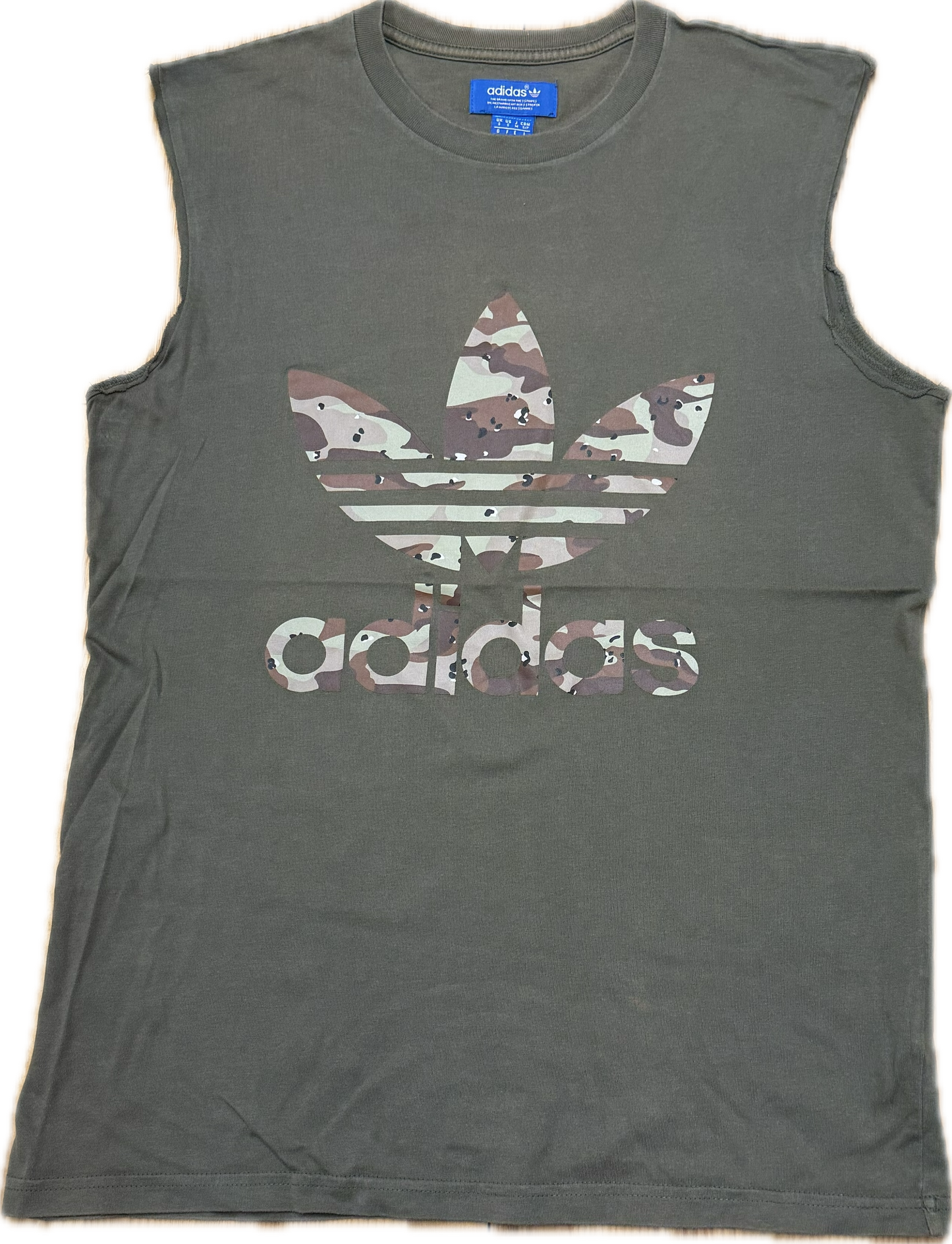 🔥 Rare Vintage Adidas Tank top Army Green - Small