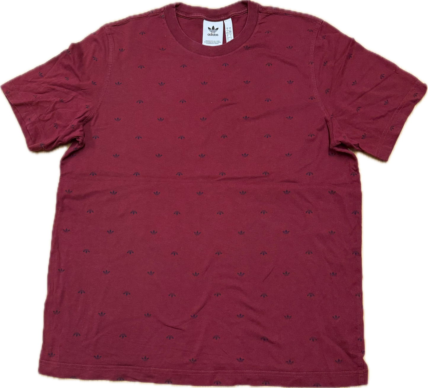 🔥 Rare Vintage Adidas T-shirt Burgundy - Large