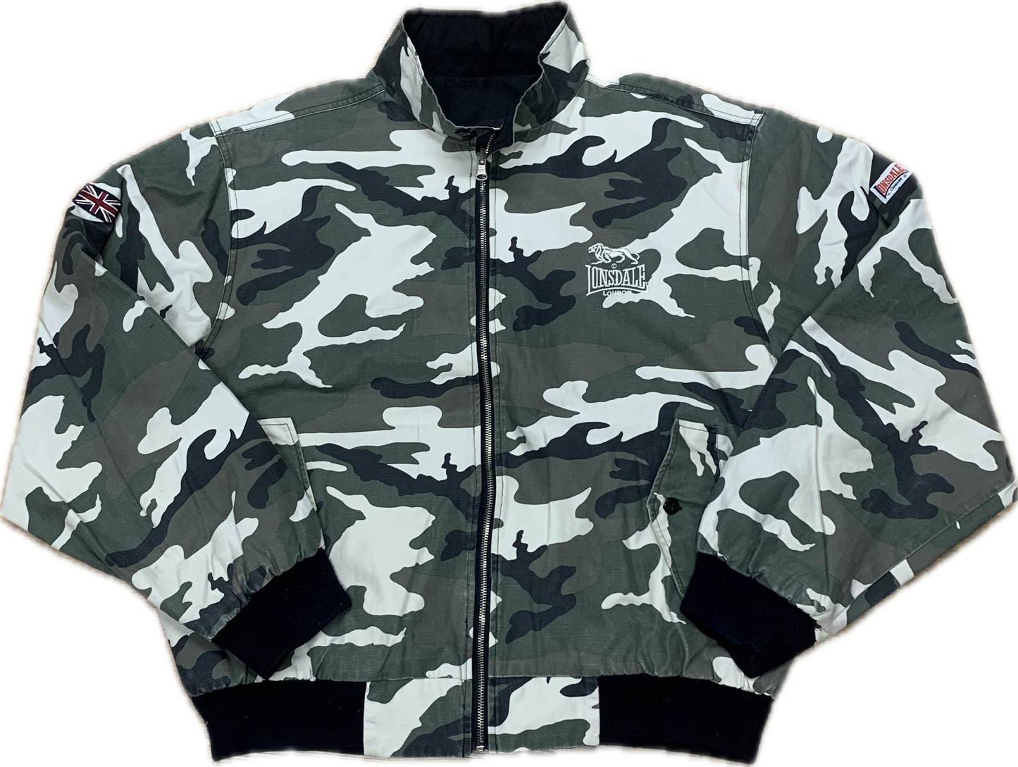 Lonsdale Harrington Jacket Reversible Camo/Black - XL