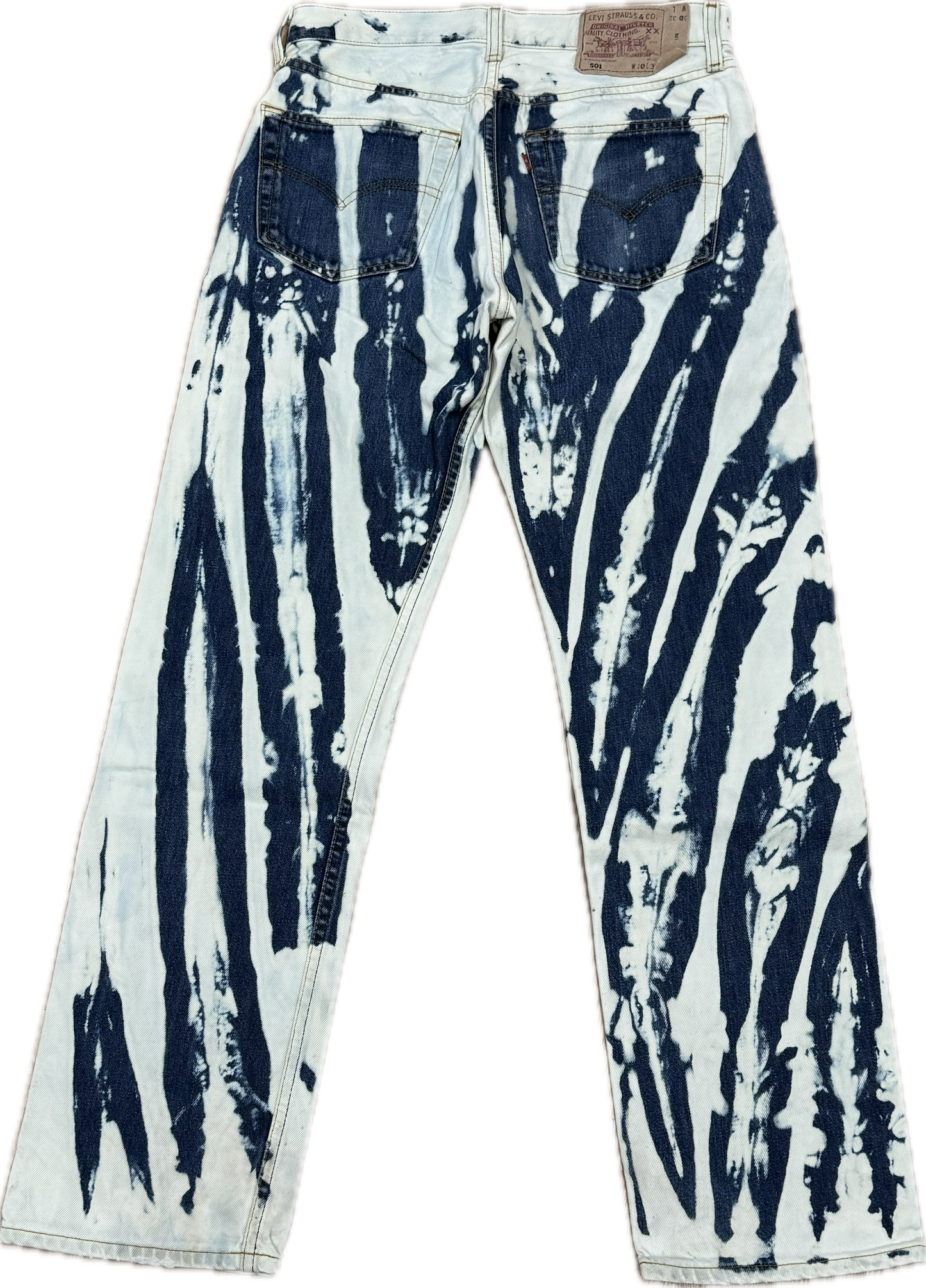 Blue Bleachers Taille skinny extensible 30/31"