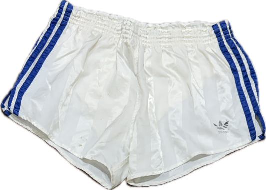 🔥 Adidas satin football shorts white "Made in West Germany" - Medium