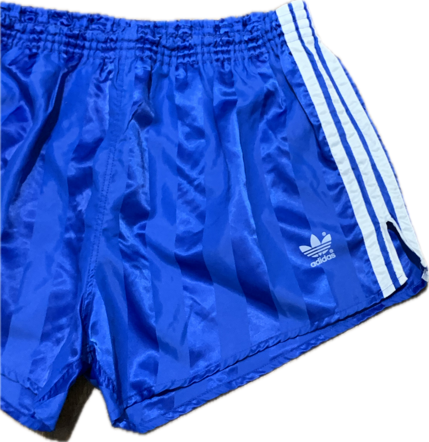 Adidas satin football shorts blue XL - Rare