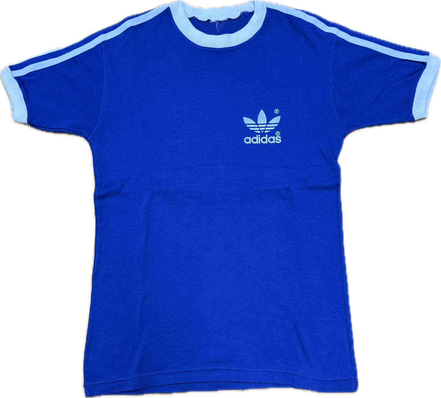 🔥 70's Adidas T- Shirt Blue - Large