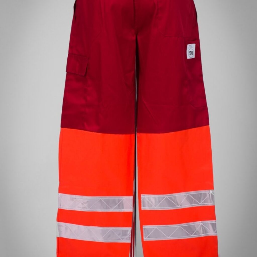 🔥 High vis work trousers Red Small