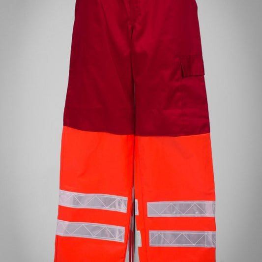🔥 High vis work trousers Red Small