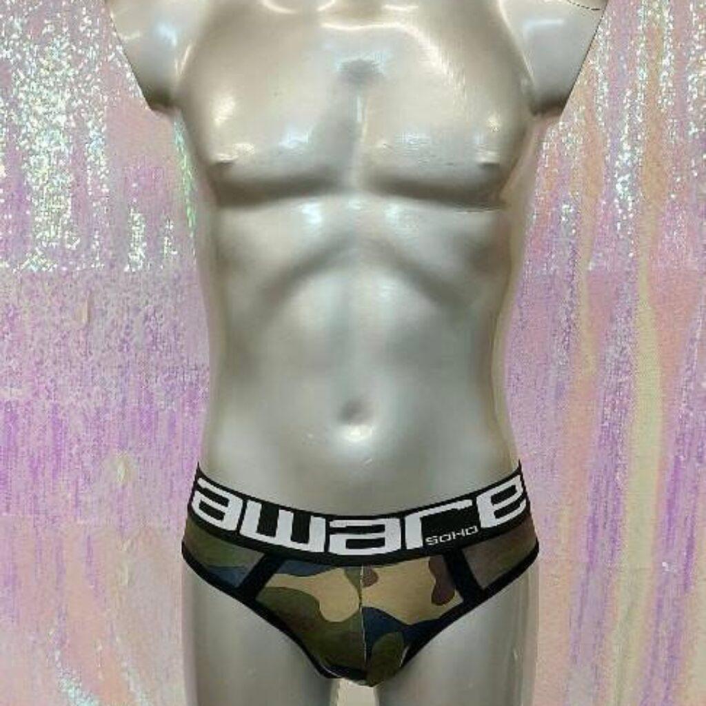 “AWARE” JOCKSTRAPS – WOODLAND CAMOUFLAGE