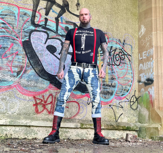 Stretch denim Bleachers, Blue Skinny fit with exposed chunky back/full zip
