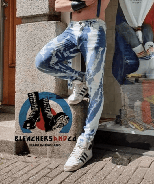 Super Skinny fit stretch denim bleachers blue