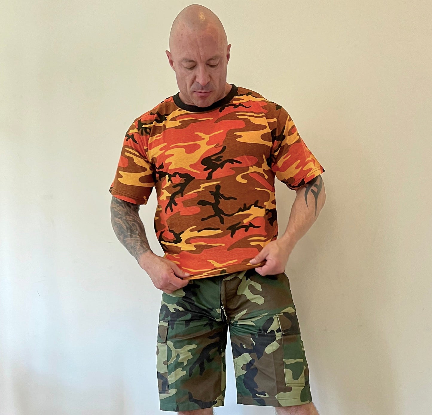 T-shirt camouflage - Orange