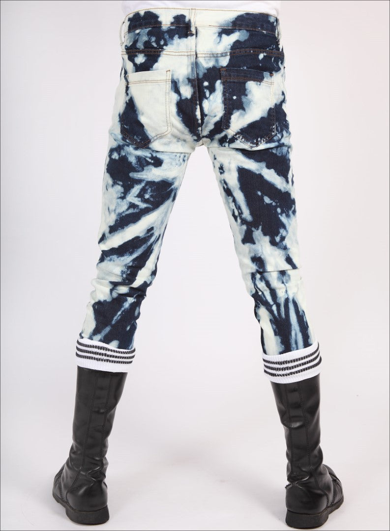 Skinny fit stretch denim bleachers blue