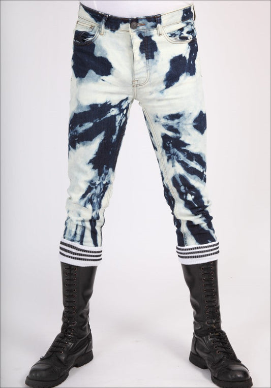 Skinny fit stretch denim bleachers blue