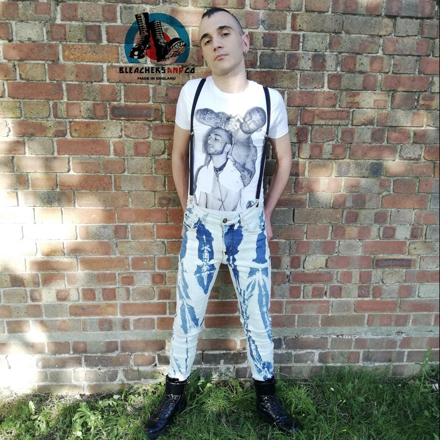 Super Skinny fit stretch denim bleachers blue