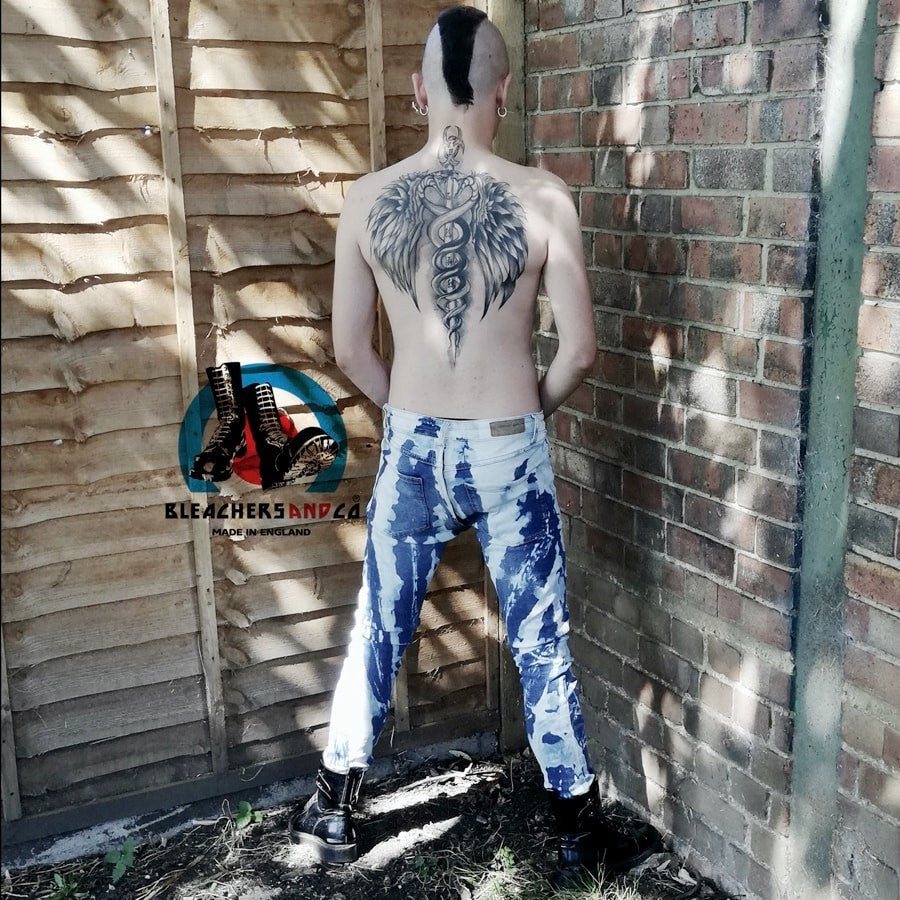 Super Skinny fit stretch denim bleachers blue