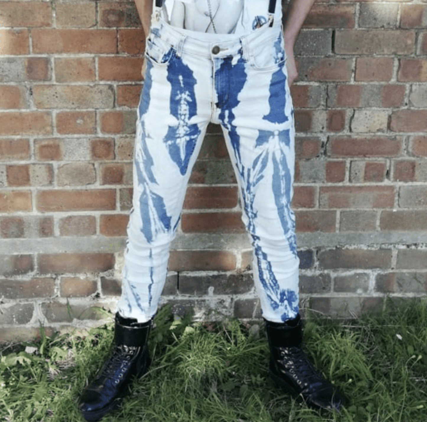 Super Skinny fit stretch denim bleachers blue
