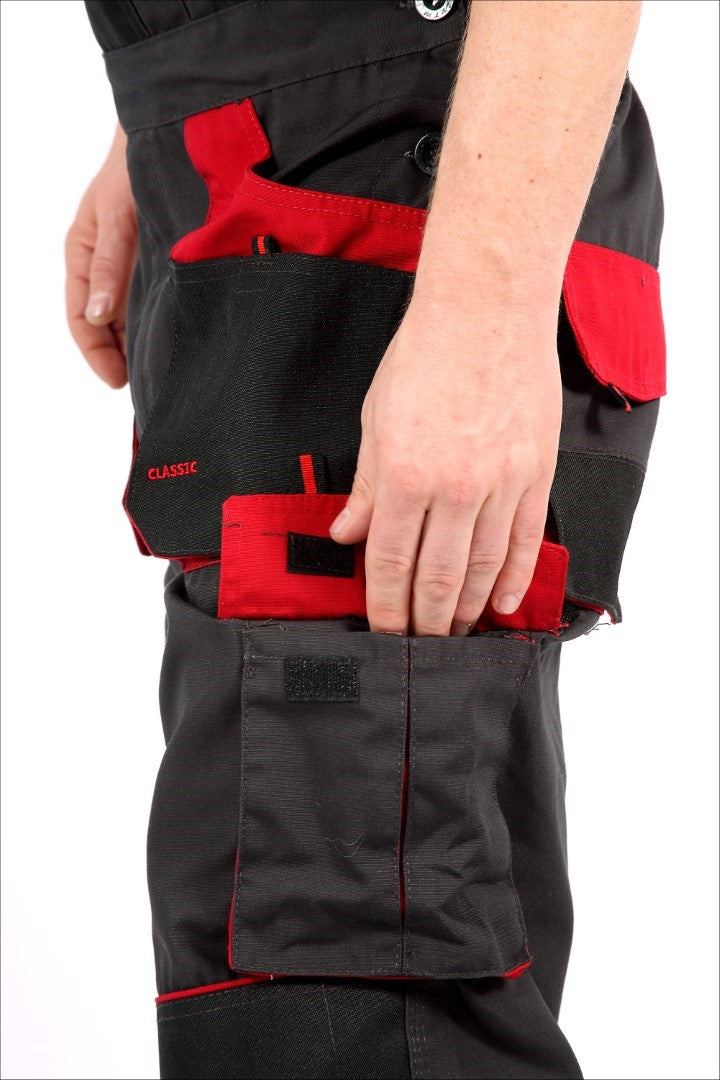 Bib and brace overalls - grey with back and full zip