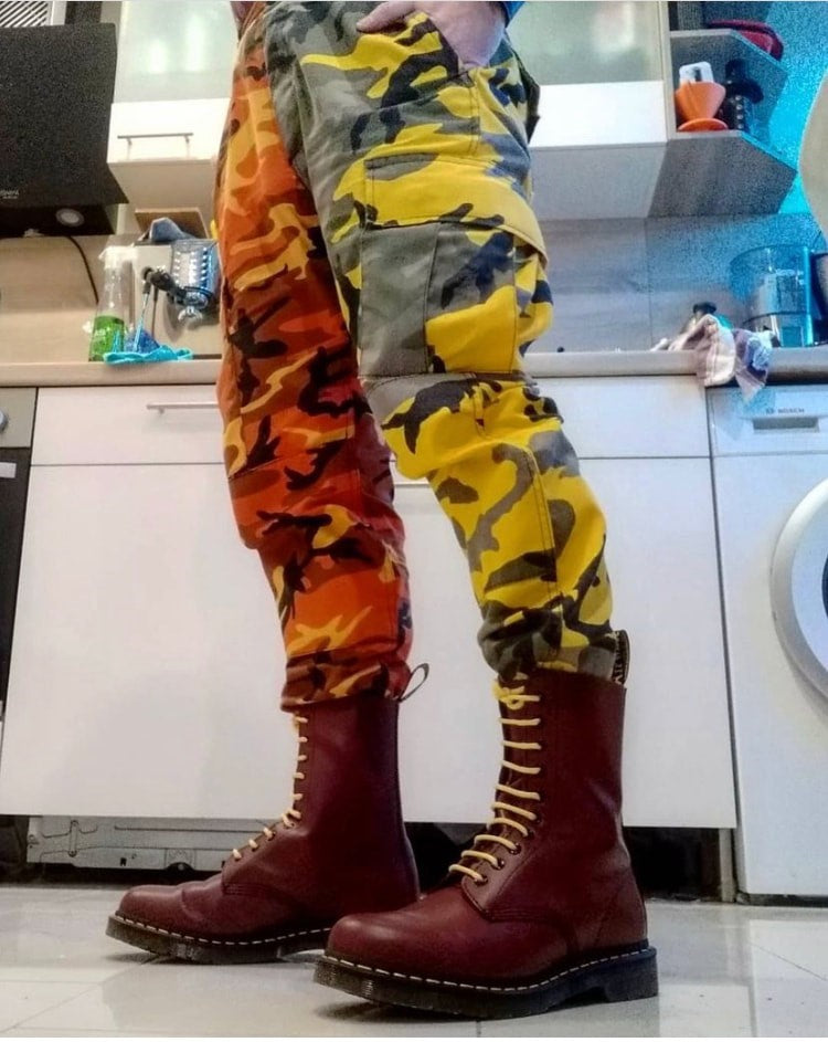 Zip-off army combats Orange & Yellow
