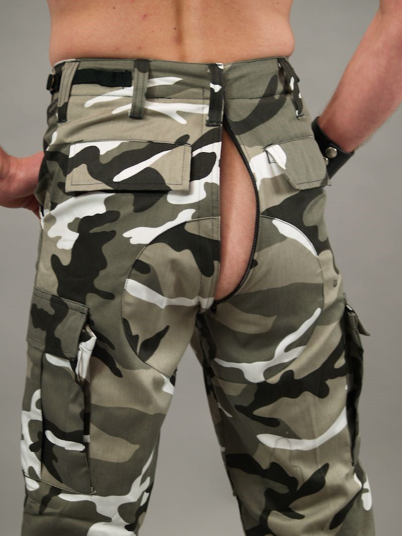 Combat trousers city camouflage with back/full zip