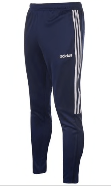Adidas track suit bottoms "Sereno" lower stripes - Navy with back/full zip (new)