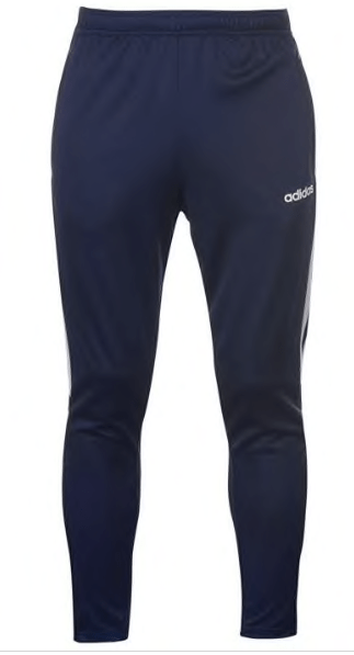 Adidas track suit bottoms "Sereno" lower stripes - Navy with back/full zip (new)