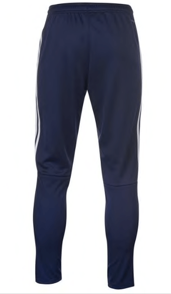 Adidas track suit bottoms "Sereno" lower stripes - Navy with back/full zip (new)