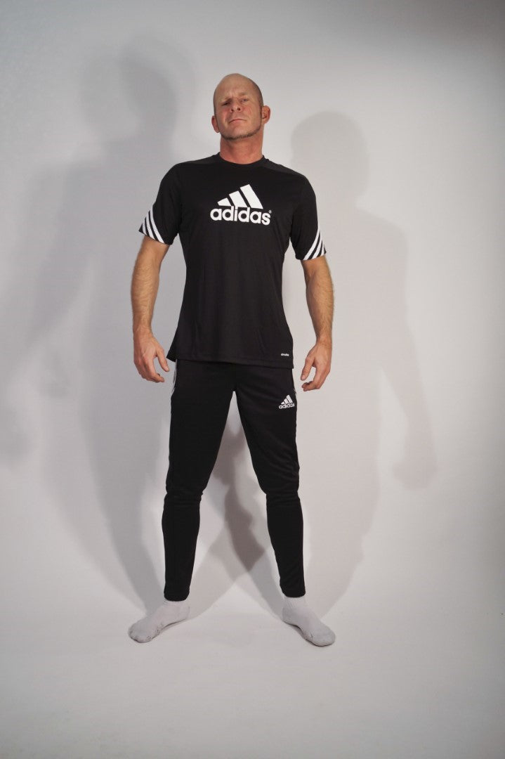 Adidas track suit bottoms "Sereno" - Navy with back/full zip (new)