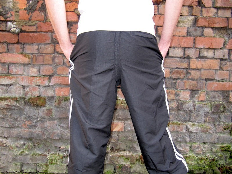 Lonsdale track suit bottoms - black with back/full zip