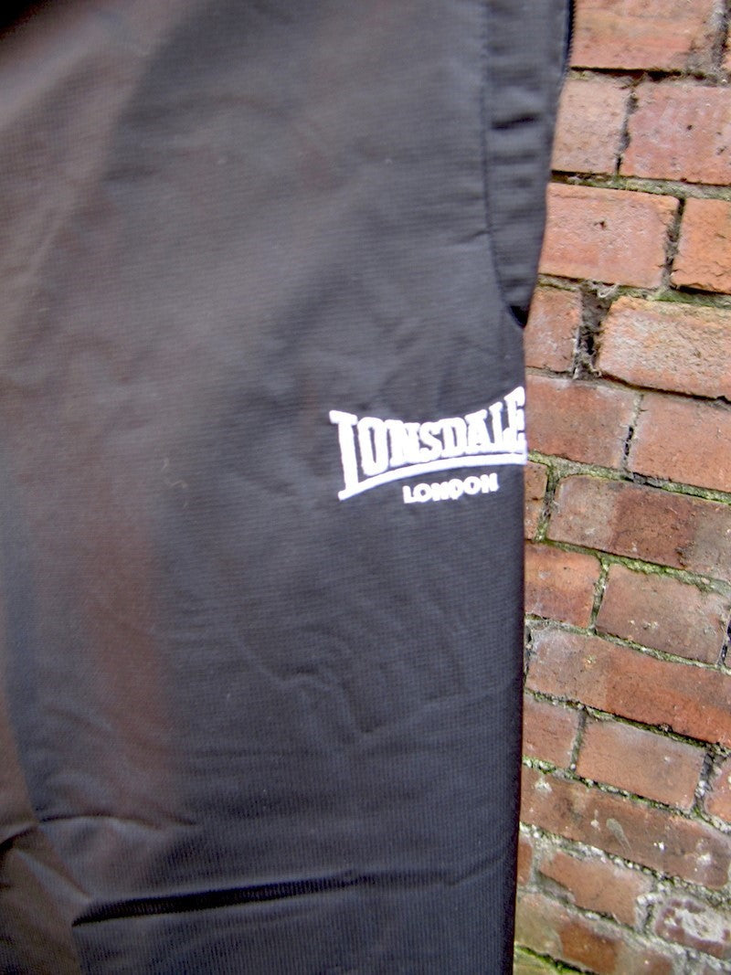 Lonsdale track suit bottoms - black with back/full zip