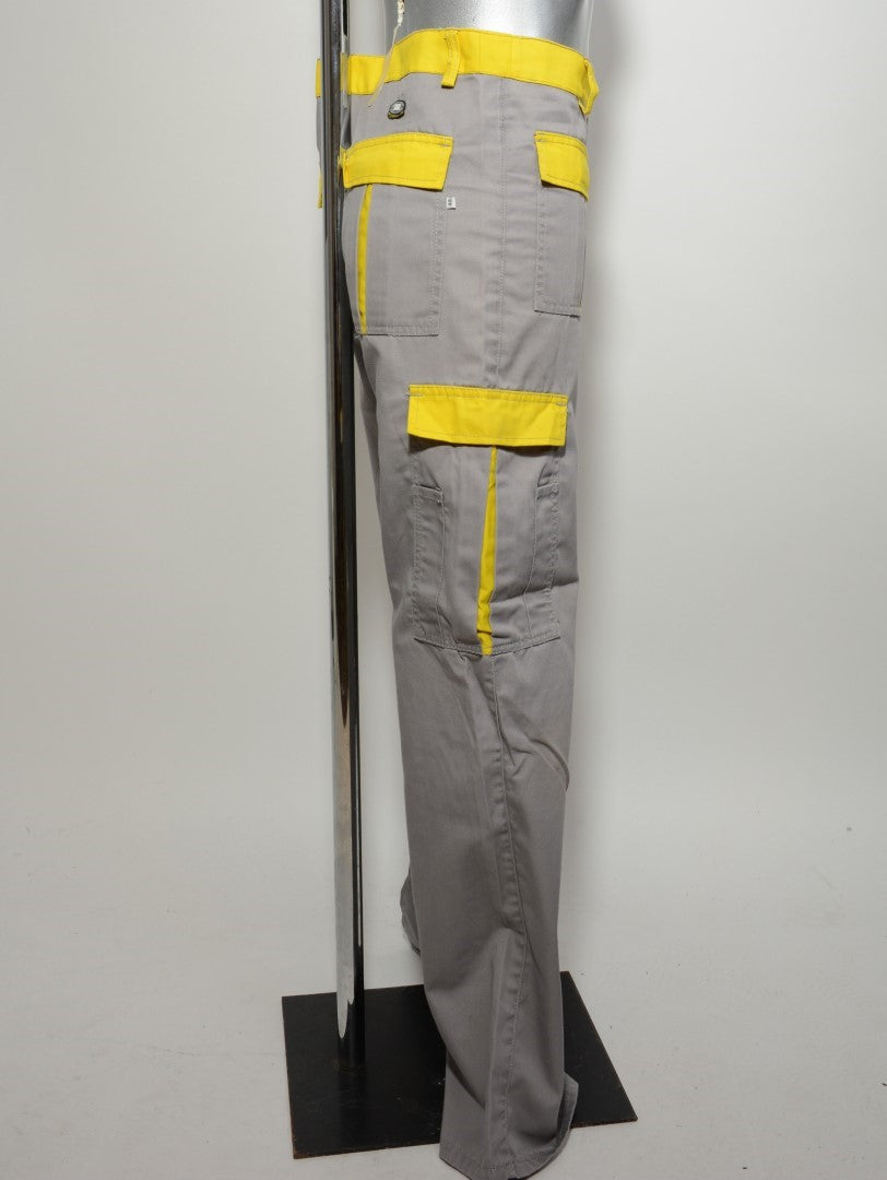 🔥 "SIR" work trousers grey/yellow Large EU48