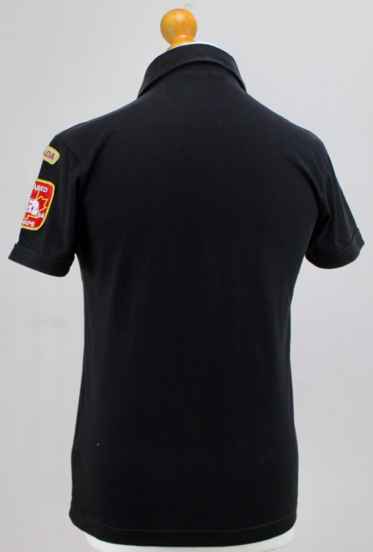 🔥 Dsquared Polo Shit Black With Patches Large