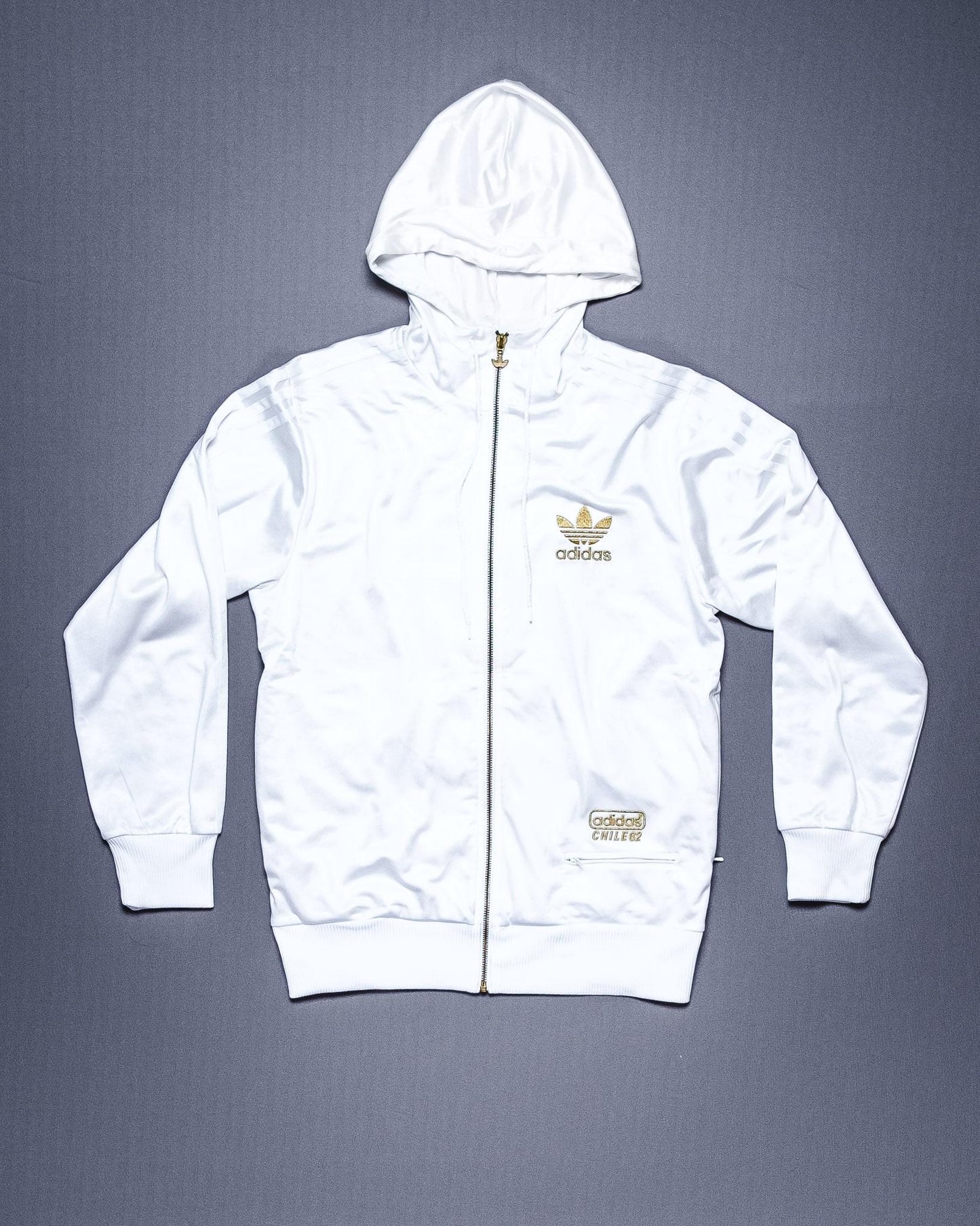🔥 Adidas Chile Jacke in Weiß mit Gold M
