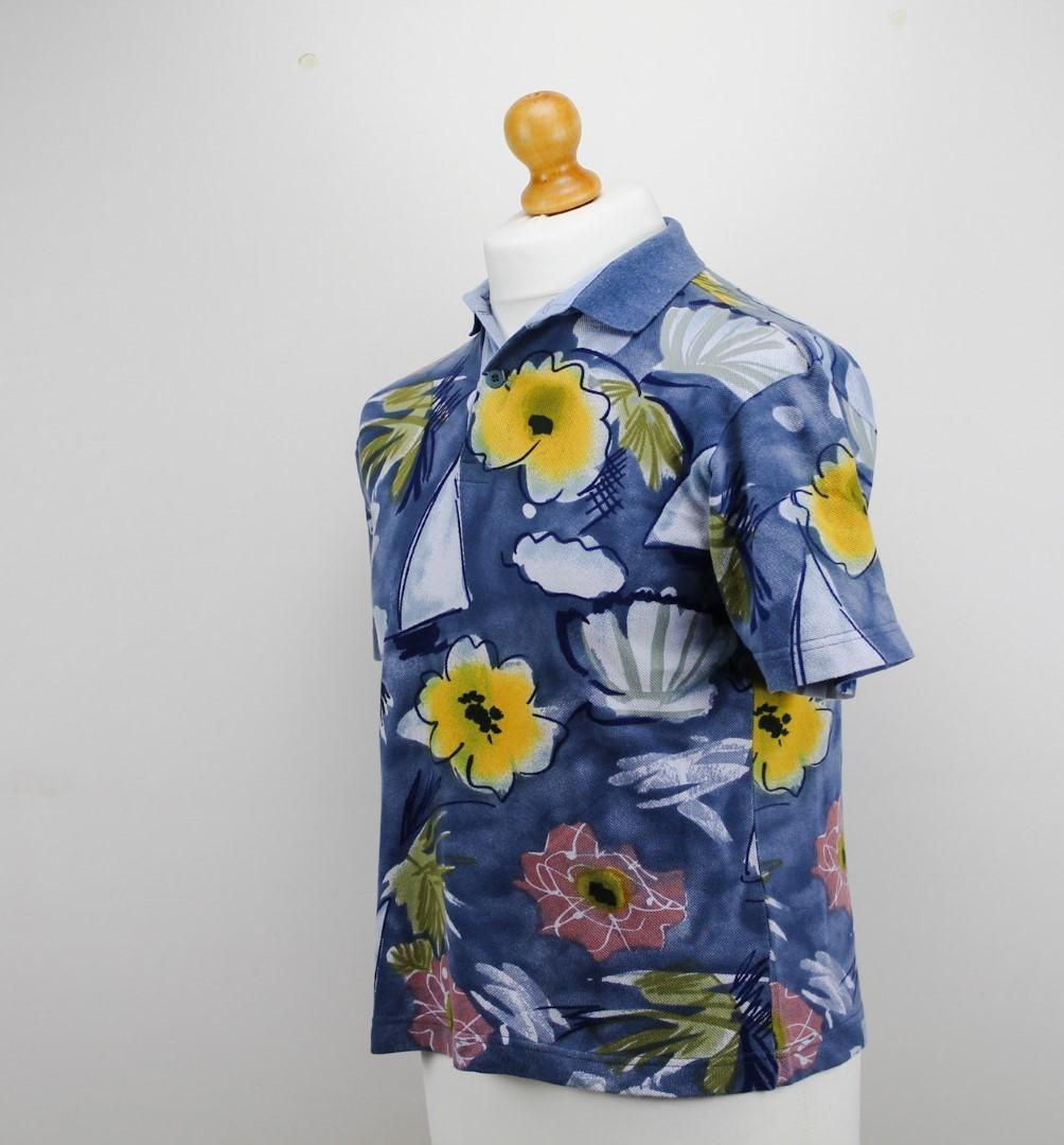 🔥 "Henry Cotton's" poloshirt flower print Medium