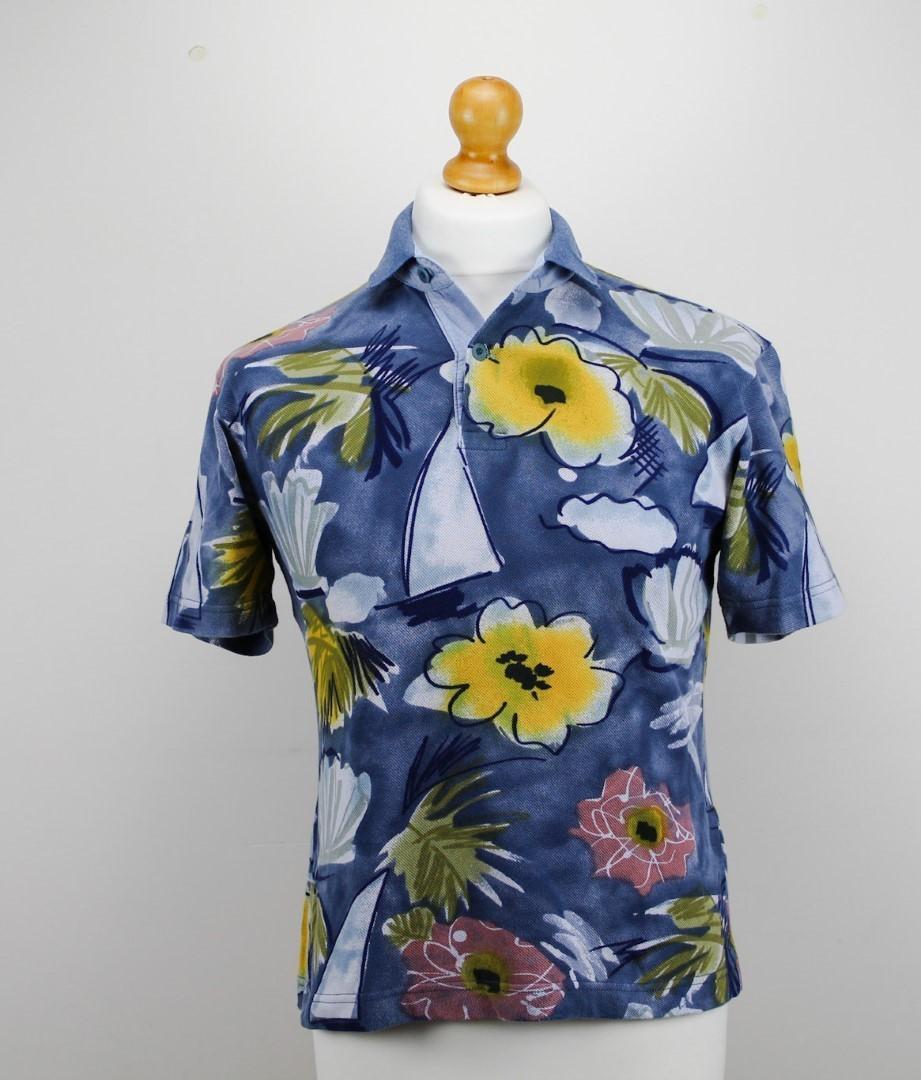 🔥 "Henry Cotton's" poloshirt flower print Medium
