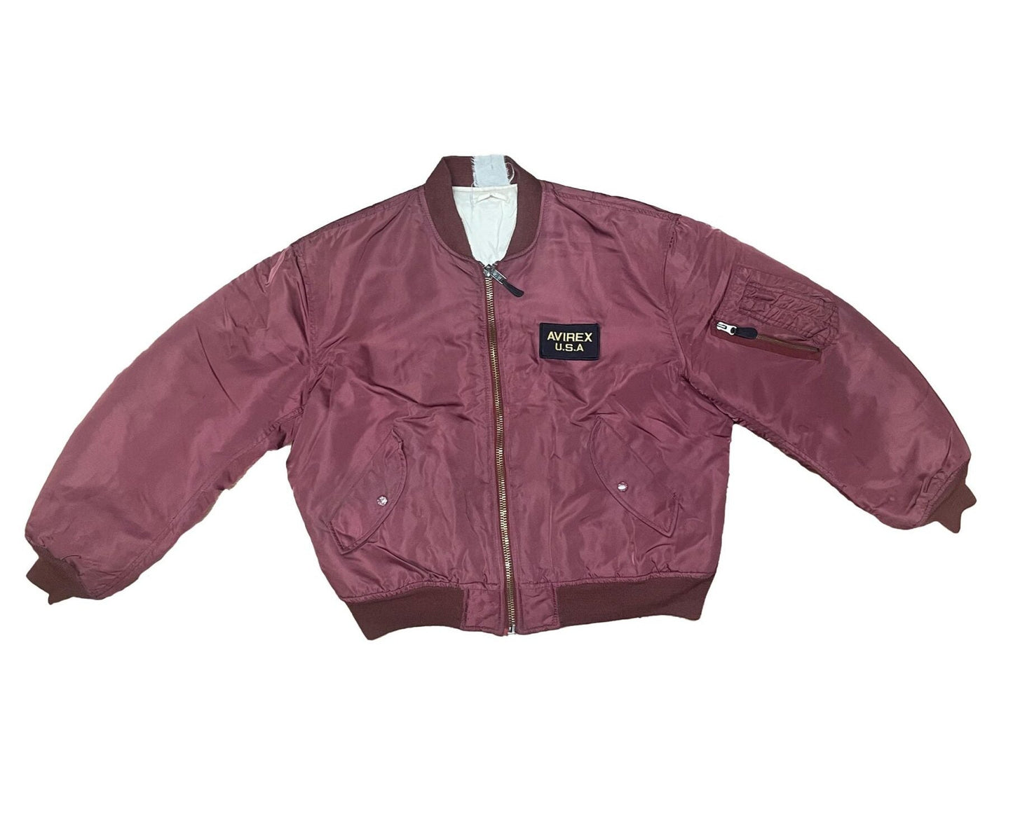 ? Avirex USA MA1 Fliegerjacke Large „Burgundy“ – Bleachers and Co