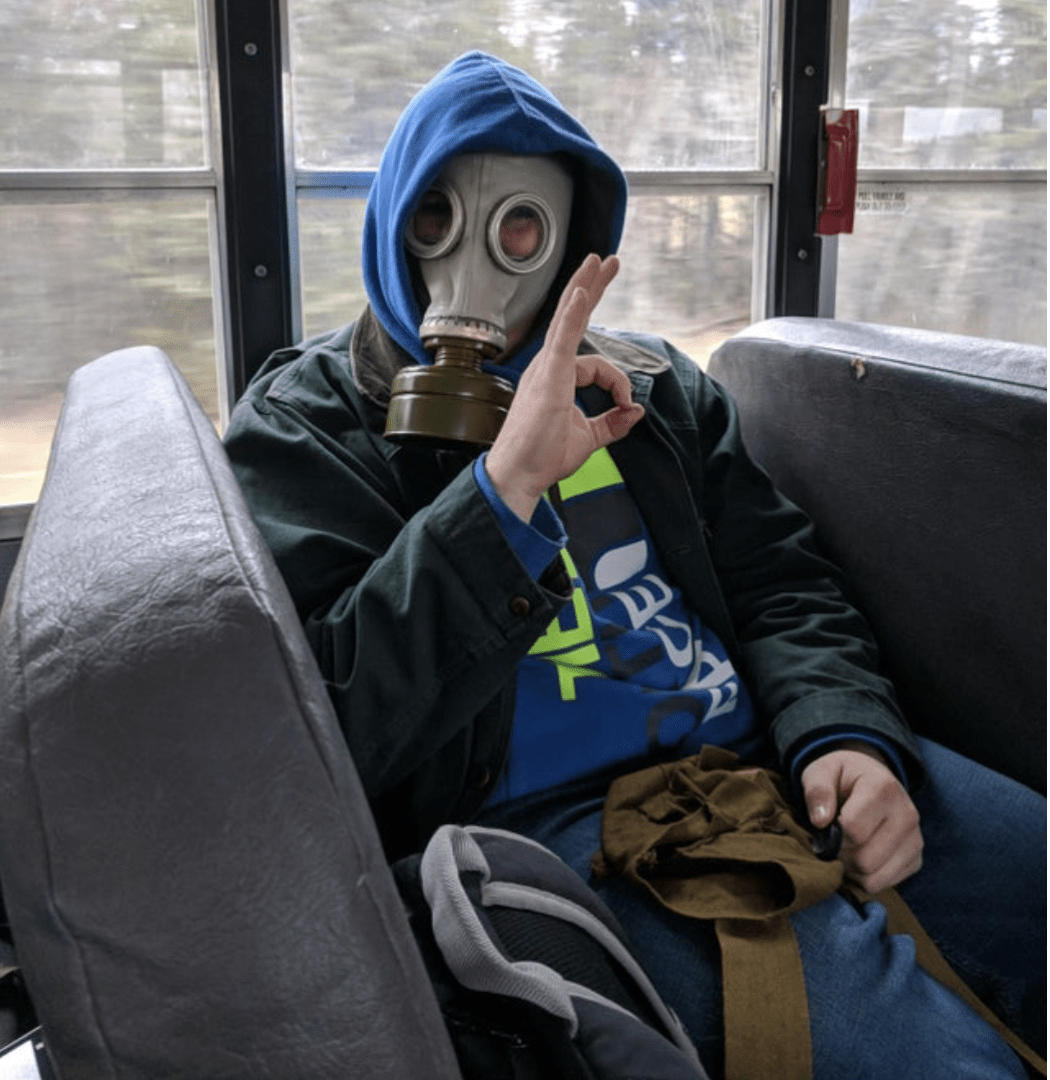 Original Russian gas mask with optional filter and bag