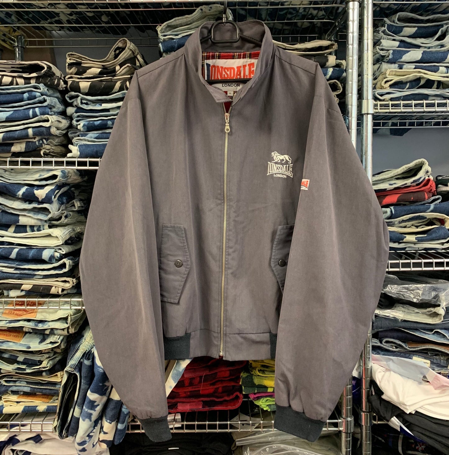 🔥 Lonsdale Harrington Jacke dunkelgrau XL