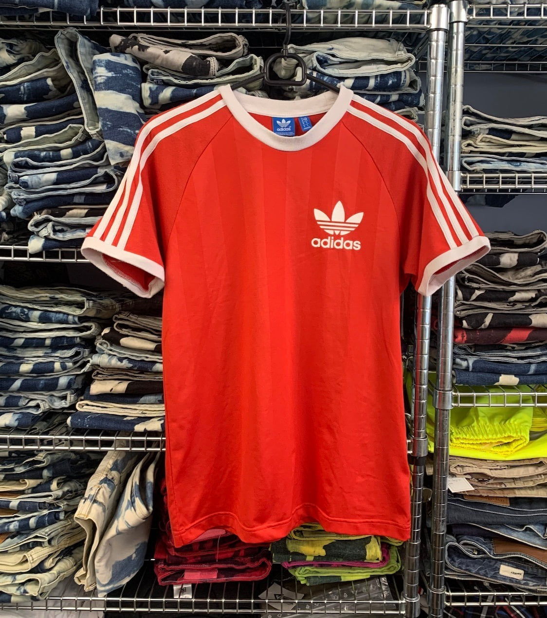 Vintage Adidas T-Shirt rot Klein