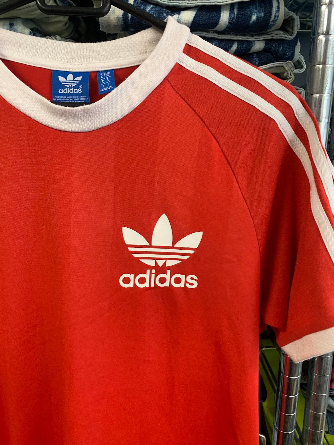 Vintage Adidas T-Shirt rot Klein