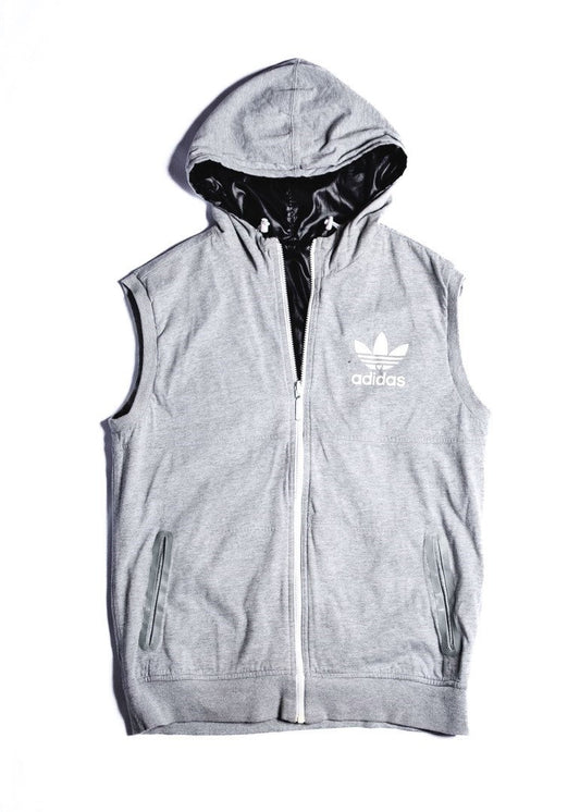 🔥 Adidas sleeveless jacket Black/Grey Reversible Large