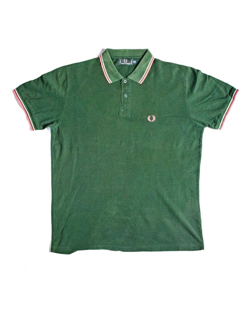 🔥 Fred Perry polo shirt green XXL (Large)